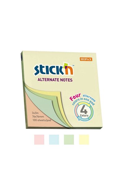 Gıpta Stickn 76x76 Pastel 4 Color Adhesive Note Holder 100 Yp