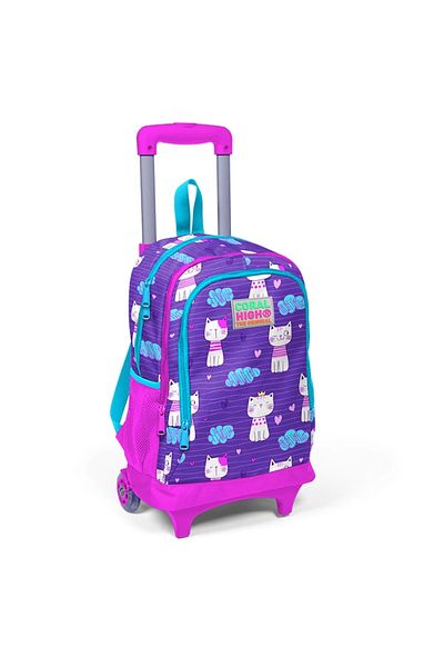 Coral High Coral High 23360 Purple Cat Pattern Illuminated Wheeled Squeegee Back