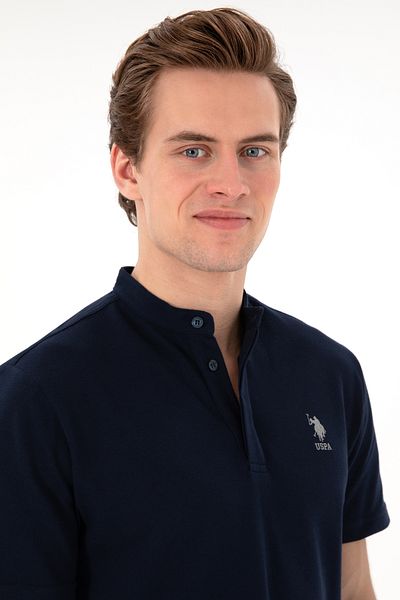 U.S. Polo Assn. Ανδρικό μπλουζάκι με κανονική εφαρμογή Judge Collar Navy Blue 50299835 -vr033