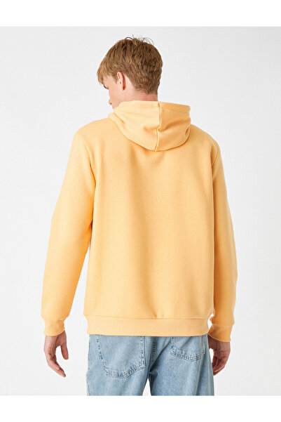 Koton Basic Kapşonlu Sweatshirt Şardonlu