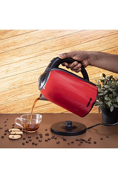 Geepas Double Layer Electric Kettle 1.7L - Cordless Water /Tea Kettle with Stainless Steel Double Wall