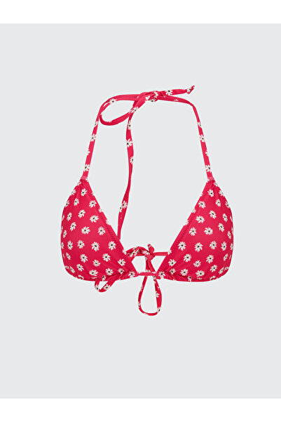 LC Waikiki Pink Women's Patterned Bikini Top