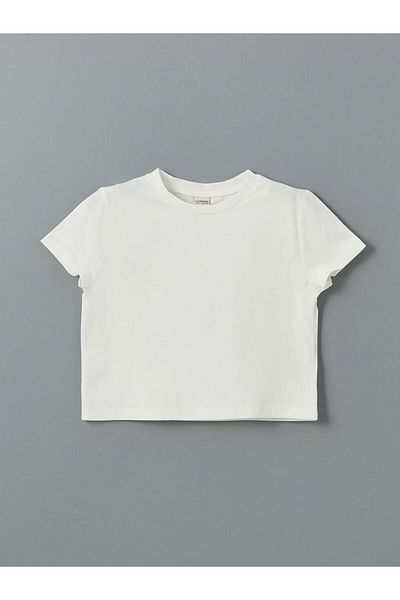 LC Waikiki Lcw Crew Neck Girls Crop T-Shirt and Singlet Fast Fashion