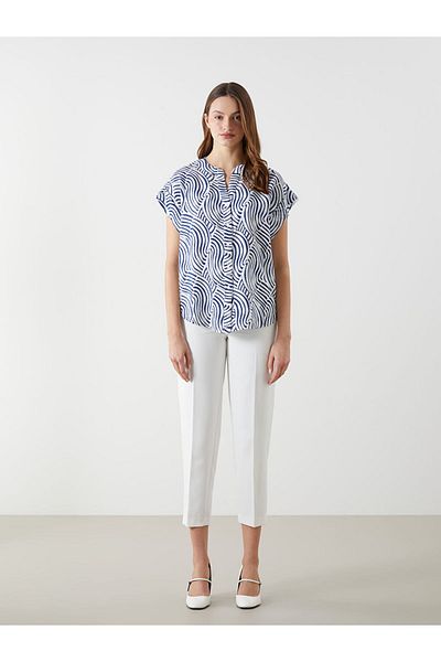 LC Waikiki Γυναικεία μπλούζα Oversize με σχέδιο με απαγορευμένο γιακά