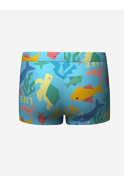 LC Waikiki Σορτς μπάνιου LCW UV Protection με ελαστική μέση με στάμπα για αγοράκι