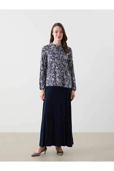 LC Waikiki New Season Baglama Collar Floral Μπλούζα - S5GL08Z8