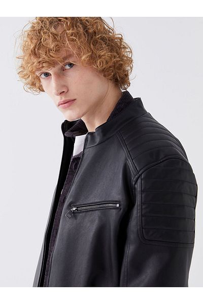 LC Waikiki Slim Fit Men's Leather Look Jacket