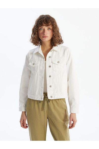 LC Waikiki Shirt Collar Women's Jean Jacket