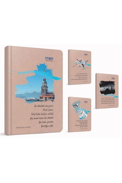 Gıpta Istanbul Notes Thread Stitched Hard Cover A5 120ypStriped