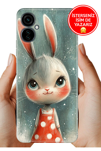 TECNO Camon 19 Neo Kılıf Kamera Koruma Rubber Esnek Silikon Miss Rabbit