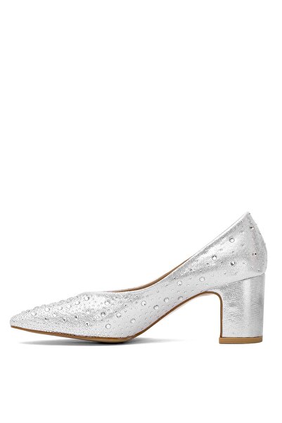 Ayakkabı Fuarı Elit Pm207 K6250T Women's Classic Heeled Shoes Silver