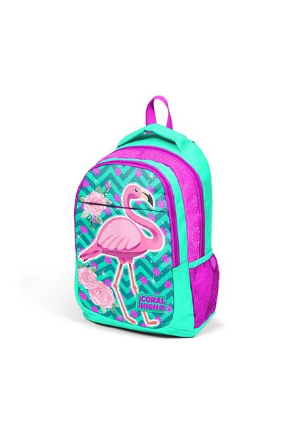 Coral High Kids 14382 Water Green Pink Glitter Flamingo Patterned Three B