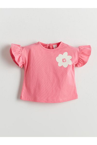 LC Waikiki New Season Crew Neck Floral Baby Girl T-Shirt Set of 2 - S5El31Z1