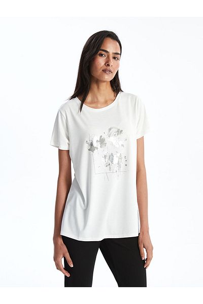 LC Waikiki Νέα σεζόν Crew Neck Printed Γυναικείο Tisort - S5AG65Z8