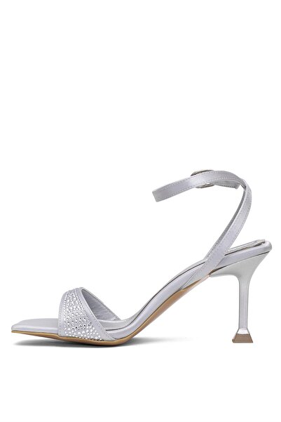 Ayakkabı Fuarı Elit Pm161 K7014 Women's Classic Heeled Shoes Silver