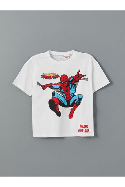 LC Waikiki Tricou pentru băiat cu imprimeu Spider-Man New Season 2BUC - S5AY29Z1