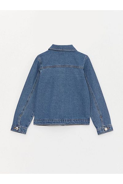 LC Waikiki Jachetă de blugi pentru fete cu guler cămașă de sezon nou - S41897Z4