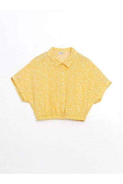 LC Waikiki Bluză crop pentru fete cu flori de sezon nou - S5JR12Z4