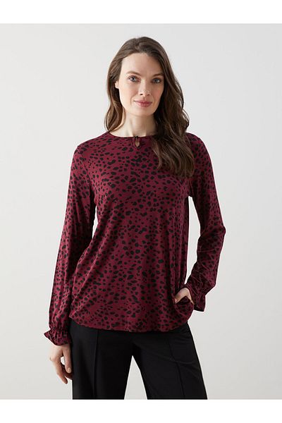 LC Waikiki New Season Crew Neck Patterned Women's Blouse - S5Kg68Z8
