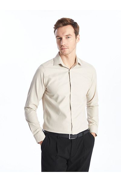 LC Waikiki Cămașă Dobby pentru bărbați, cu mânecă lungă, slim fit
