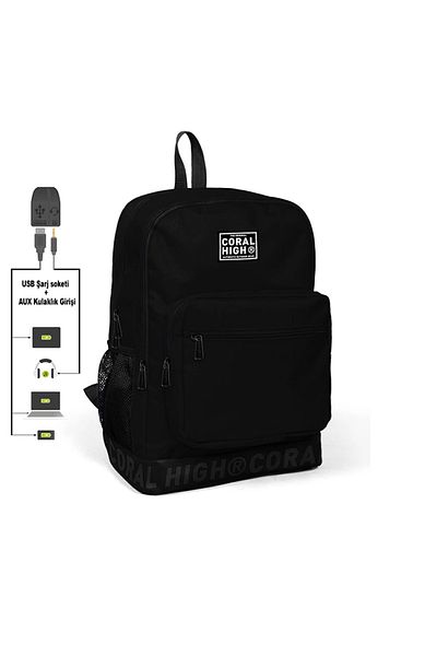 Coral High Yaygan 24111 Back Bell with USB + Aux Socket and Laptop Compartment