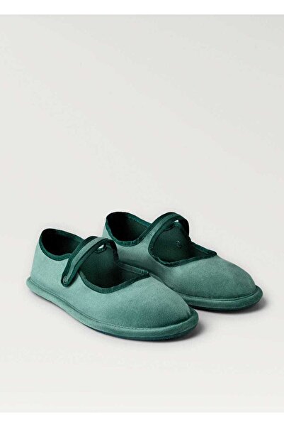 MANGO Woman Kadife tokalı babet