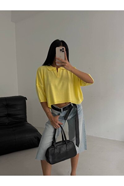 Secret Passion Lingerie Новий сезон Поло з коміром, фактурна блуза для жінок ...