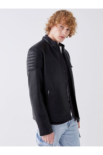 LC Waikiki Slim Fit Men's Leather Look Jacket