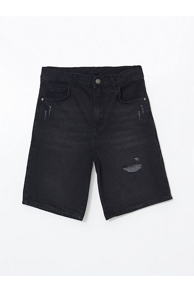 LC Waikiki New Season Adjustable Elastic Waist Boy's Jean Shorts