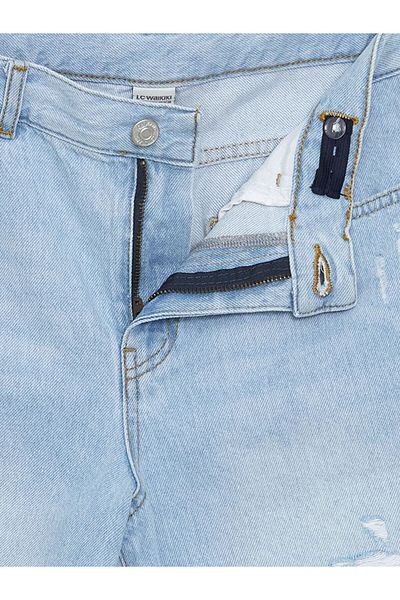 LC Waikiki New Season Adjustable Waist Elastic Boy Jean Shorts - S5As65Z4