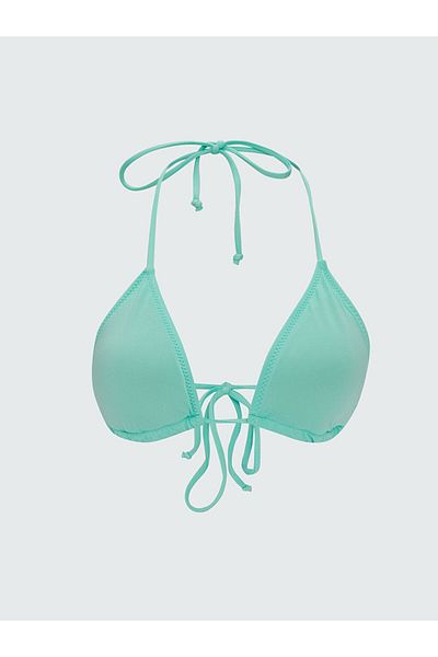 LC Waikiki Lcw Women's Halter Neck Solid Bikini Top Fast Fashion