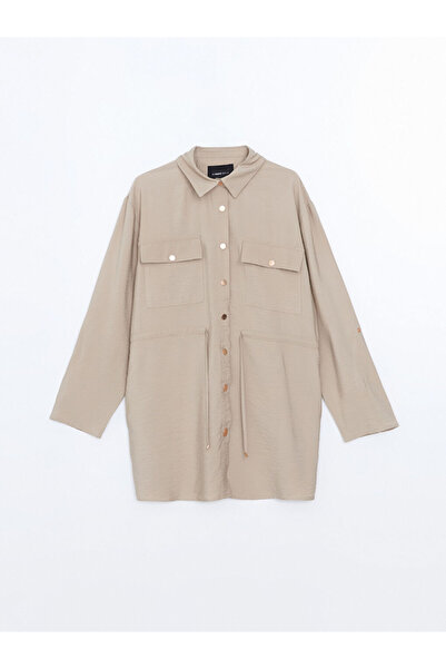 LC Waikiki سترة قميص نسائية باللون البيج