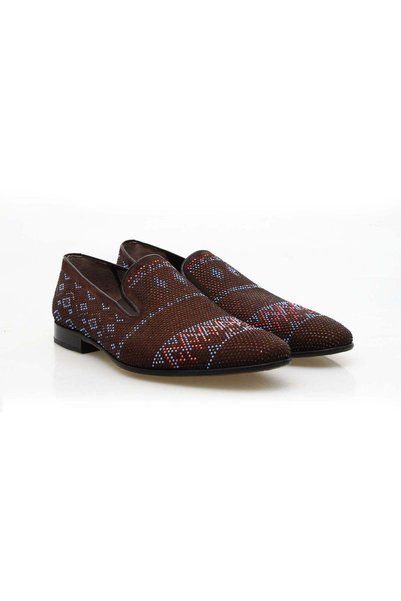 Butik PANTOFI BĂRBAȚI DIN PIELE NATURALĂ, MARO, FĂRĂ ȘIRETURI, CU ACCENTE DE ...
