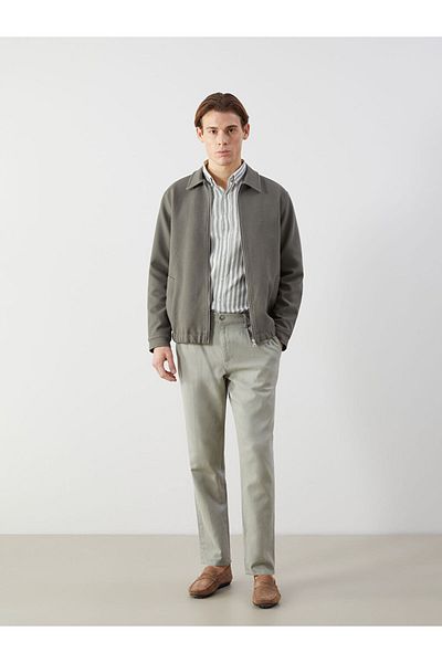 LC Waikiki Lcw Vision Green Standard Fit Linen Blend Men's Pants