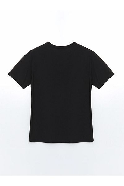 LC Waikiki New Season Crew Neck Κοντό μανίκι εμπριμέ χτενισμένο βαμβακερό ανδρικό Tisort - S5KO54Z8