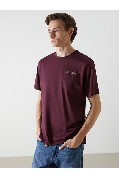 LC Waikiki New Season Crew Neck Short Sleeve Printed Combed Cotton Men's T-Shirt - S5Ku18Z8