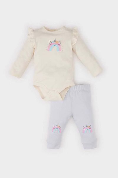 DeFacto Unicorn Printed Girl's Top and Bottom Set D8702A5/Er233