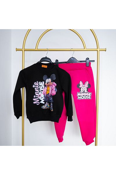 BookOrBook Fashion Icon Mini Mouse 3 Thread Raster Premium Quality Children's Tracksuit Set