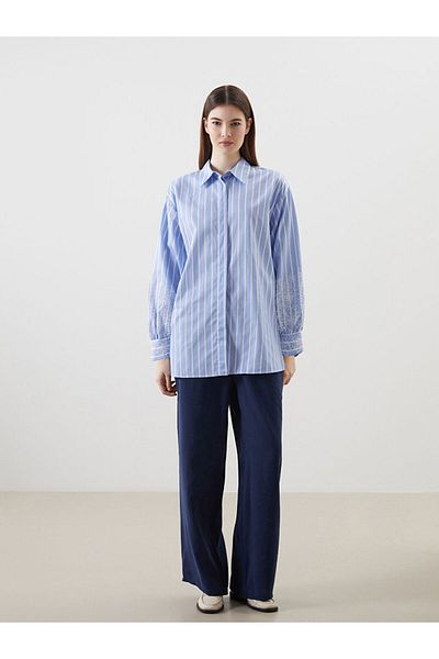LC Waikiki Lcw Striped Poplin Women's Shirt Tunic