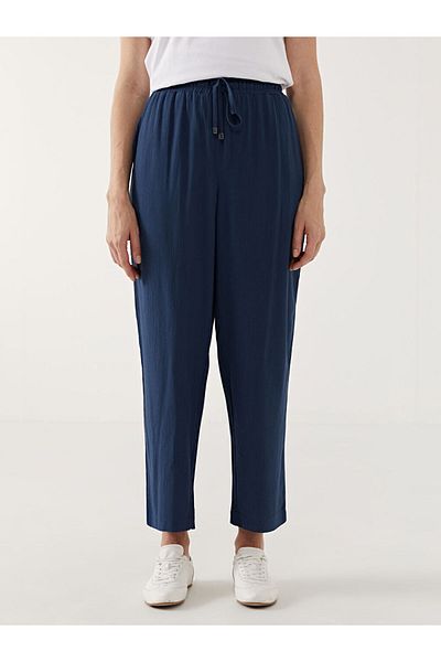 LC Waikiki Pantaloni de damă texturați cu talie elastică de sezon nou - S5I231Z8