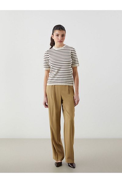LC Waikiki New Season Elastic Waist Linen Blend Women's Trousers - S5Ik72Z8