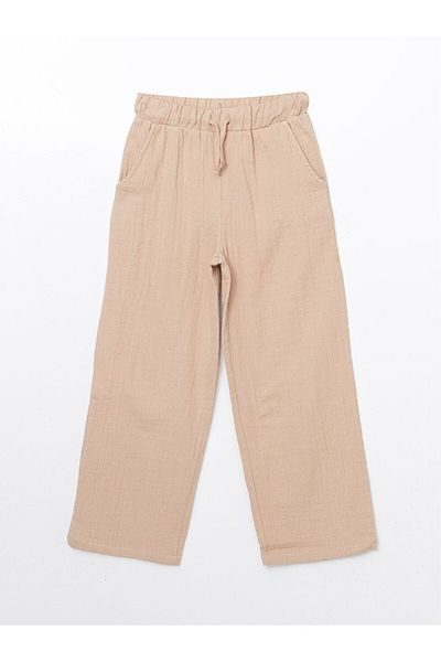 LC Waikiki New Season Elastic Waist Textured Girl's Trousers - S5Hl60Z4