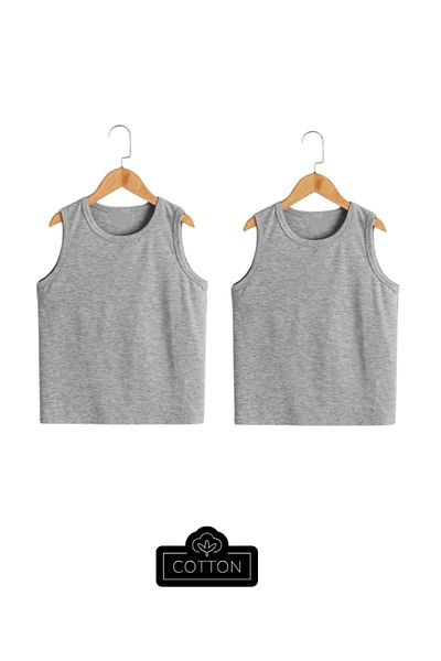 ROSAMİNA Boy's Cotton 2-Piece Undershirt