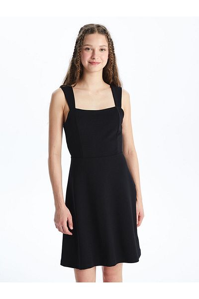 LC Waikiki Lcw Square Collar Straight Strap Women's Dress Fast Fashion