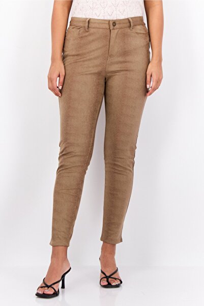 Philosophy بنطلون نسائي بقصّة عادية وساق مستقيمة، لون بني