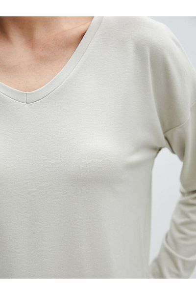 LC Waikiki New Season V-Neck Plain Long Sleeve Women's T-Shirt - S4I297Z8