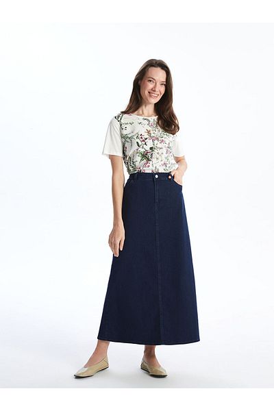 LC Waikiki Tricou de damă cu gât cu flori
