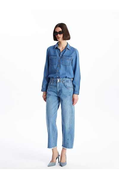LC Waikiki Pantaloni Jean de damă Balloon Fit