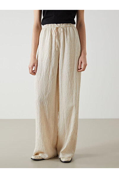 LC Waikiki Elastic Waist Striped Women's Trousers