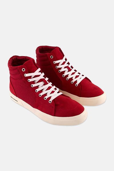 Sun Stone Men Jett Medium High Cut Casual Shoes, Red